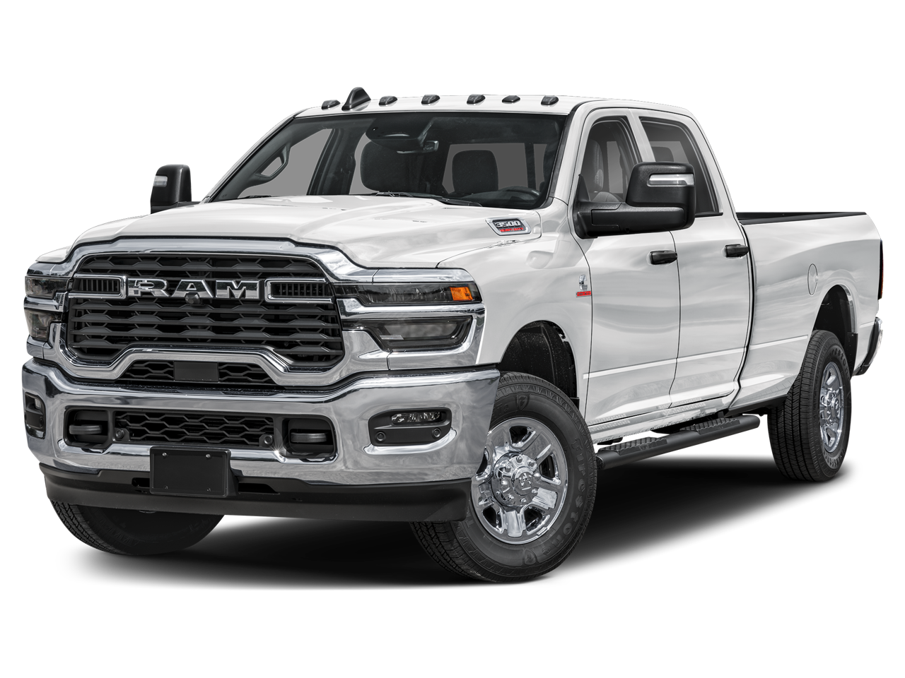 2026 RAM 3500 Tradesman in Bright White Clear-Coat Exterior Paint — front three-quarter view
